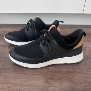 Clarks Black and Tan Women's Slip-On Sneakers